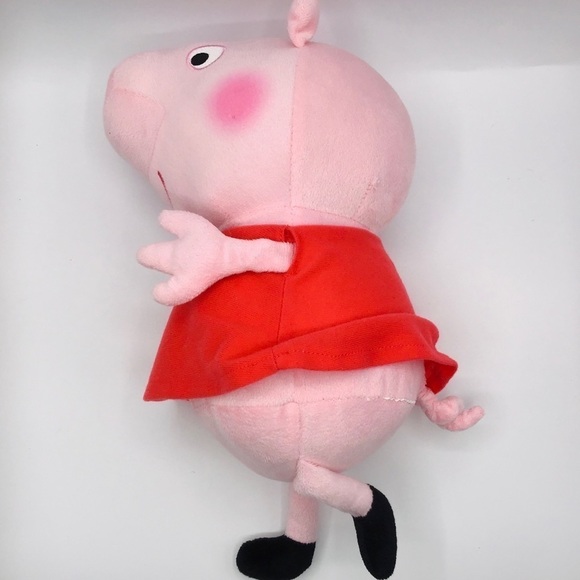 PEPPA Pig 12” Plush Toy Doll Stuffed Animal Toy Cartoon Pink Red Dress - Picture 4 of 9